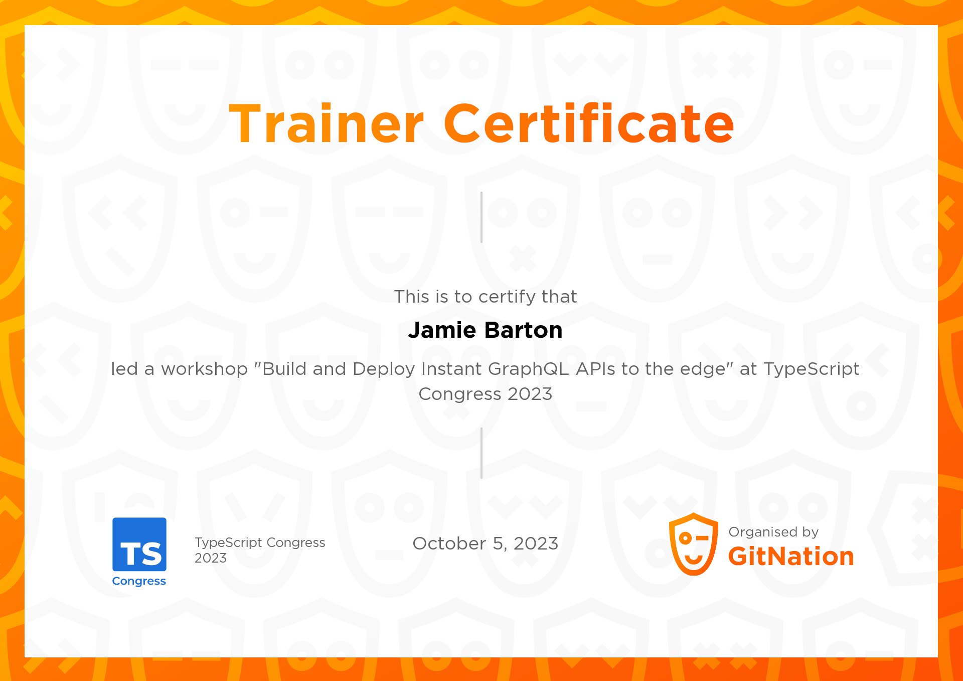 Jamie Barton's Certificate from TS Congress