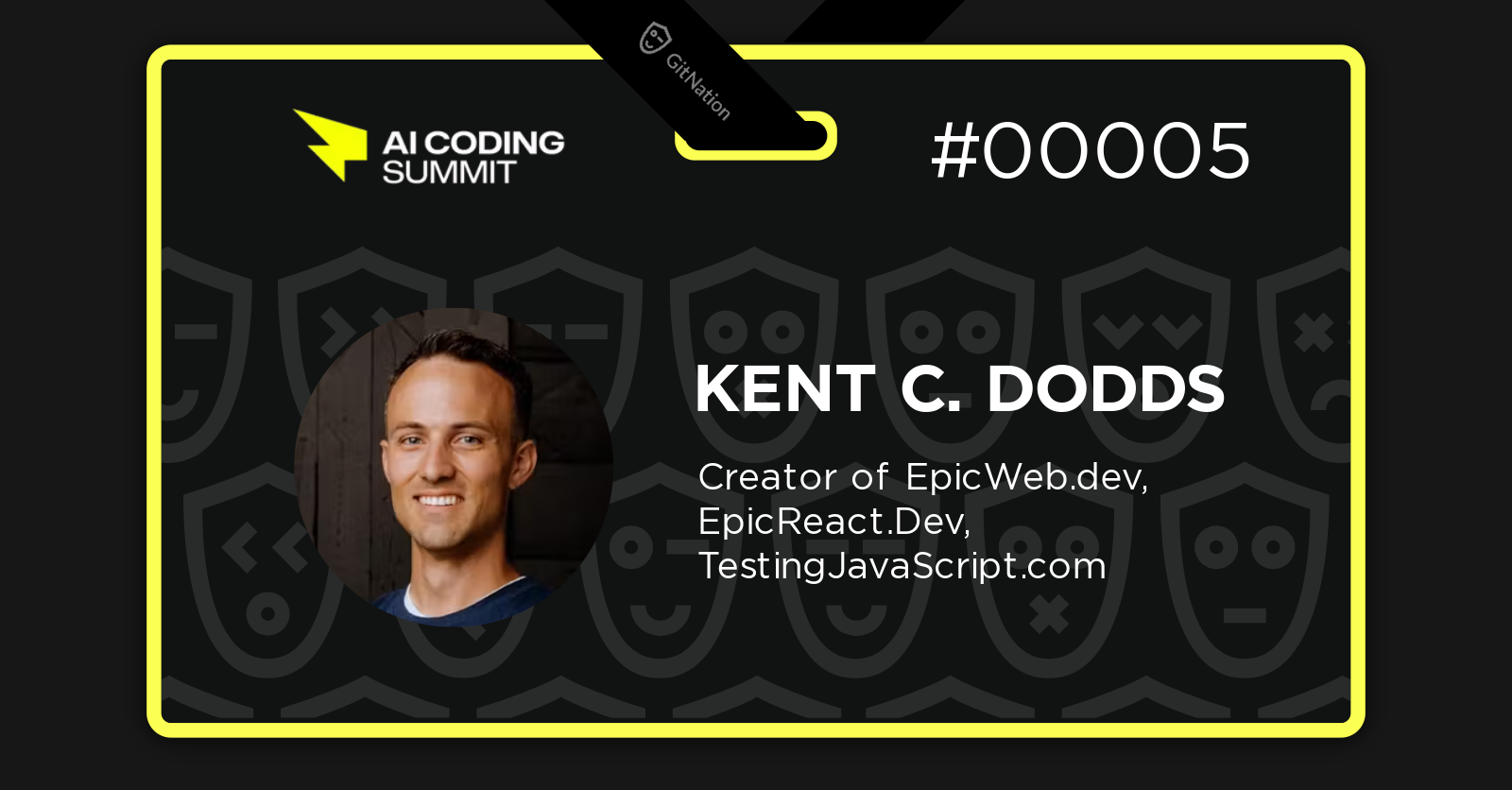 Kent C. Dodds's AI Coding Summit 2026 badge